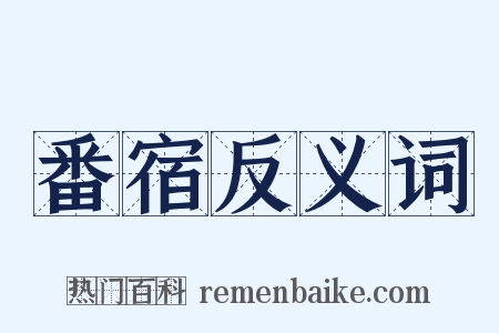 番宿反义词是什么意思的图片